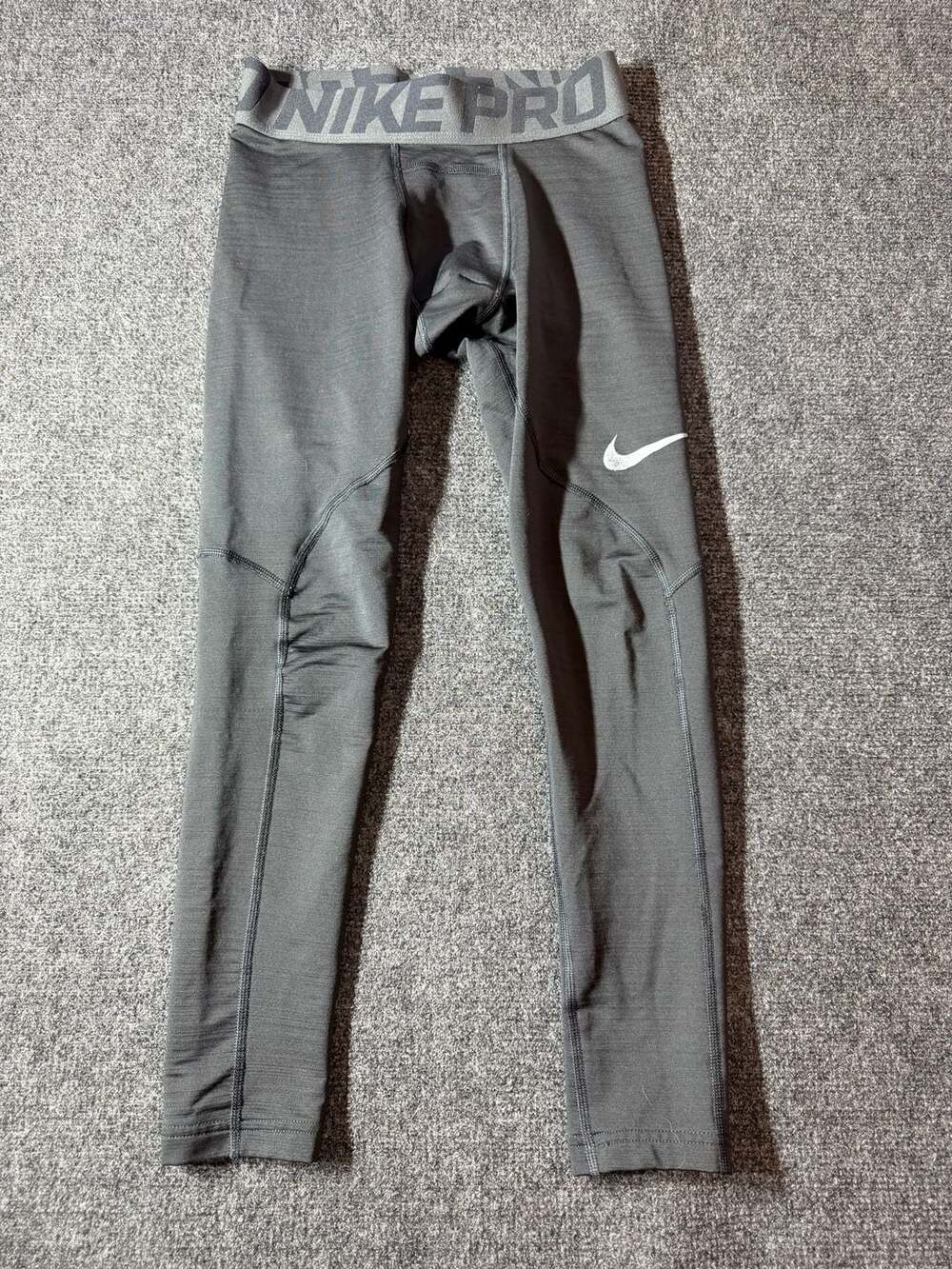 Nike Pro Compression Youth Size L Gray Dri-Fit Leggings